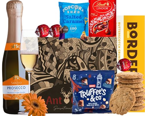 Prosecco Wine and Luxury Chocolates with Premium Biscuit Luxury Hamper Bundle GiftSet