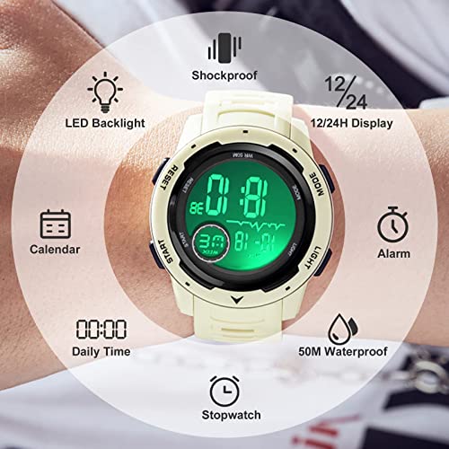 Findtime Men's Digital Watch 50M Waterproof Tactical Watch Backlight Stopwatch Alarm 12/24H Sport Outdoor Wrist Mens Watch #TOP3