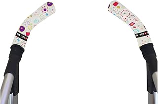 Tris&Ton Fundas empuñaduras verticales Modelo Mouse, empuñadura funda para silla de paseo cochecito carrito carro (Tris y Ton) (Blanco)