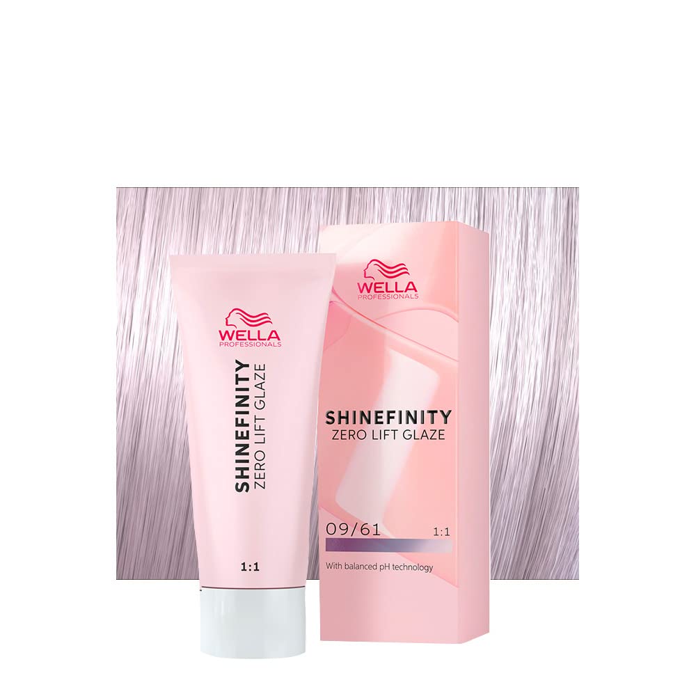 Wella Professionals Shinefinity Glaze – Haarschonende Tönung – demi-permanent, pH-neutral & ohne Ammoniak - Für natürlichen Glanz bis zu 20 Haarwäschen – vegan – 09/61 Cool Iced Platinum – 60ml