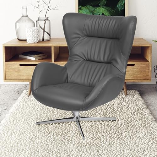 Sillón Plegable Piel Sintética Gris miniatura 2