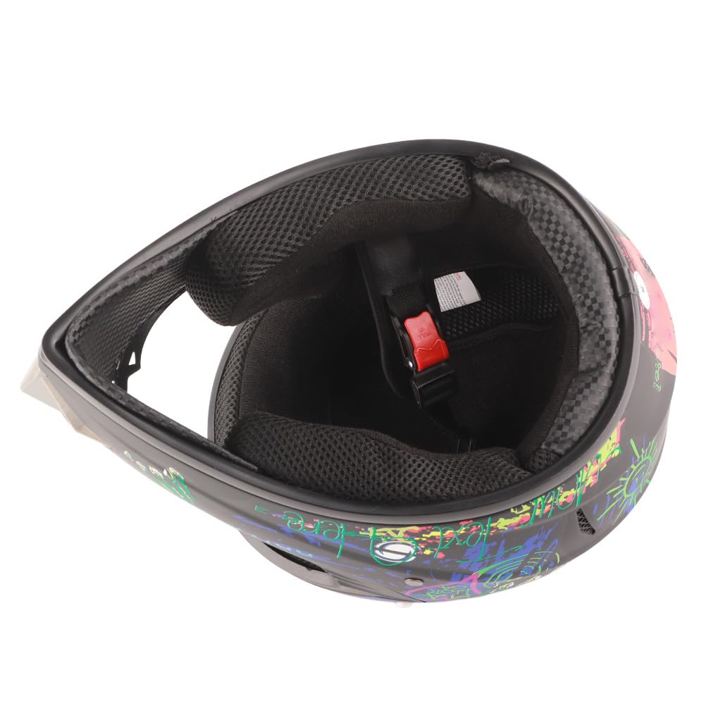 Master Youth Motorradhelme, Motocross-Helm für Jugendliche, Ski-Scooter-ATV-Helm für Jungen und Mädchen, Four Seasons Terrain mit Schutzbrille und Handschuhen (S)