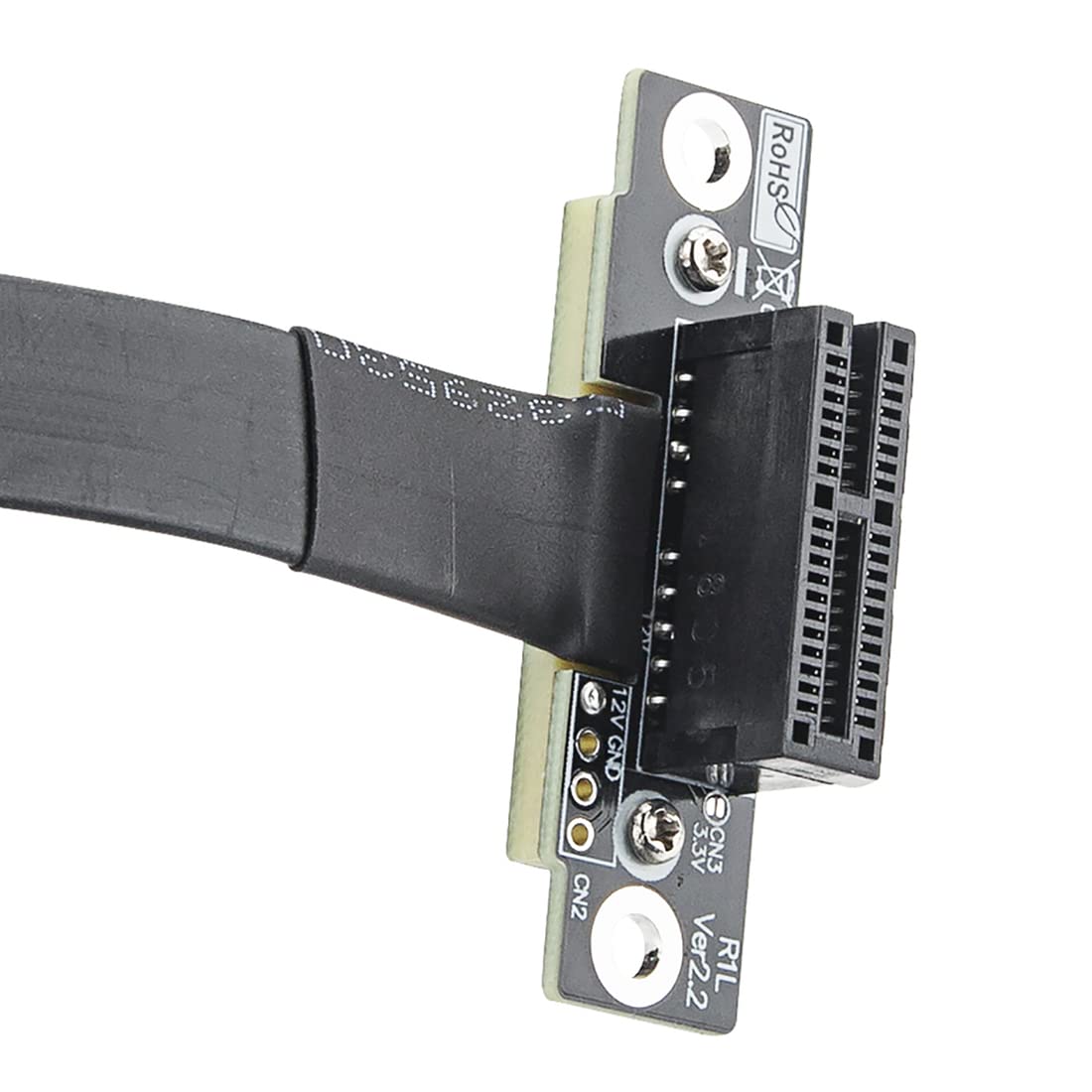 10Gtek PCI-e 3.0 Riser Kabel, X1 to X1, M to F, 90° to 90°, PCIe Extender Jumper for Graphics, Cable Length 20cm, P311MF5520