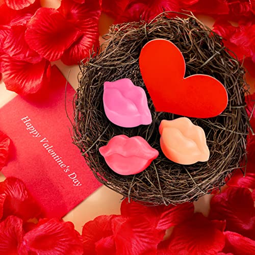 Hot Lips Molds Silicone For Soap,Large 3D Sexy Red Lip Kisses Collection Silicone Molds For Chocolate Chocolate Bomb Soap Bath Bomb Candle Wax Cake Decoration,Valentine Wedding Party Baking Mold #TOP1