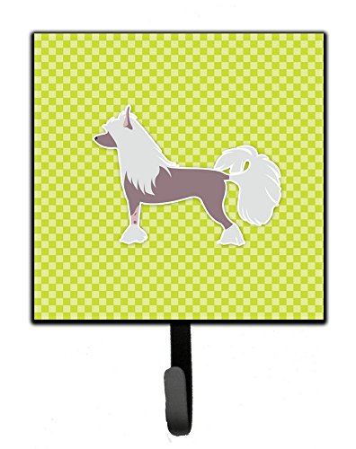 Chinese Crested Checkerboard Green Leash or Key Holder