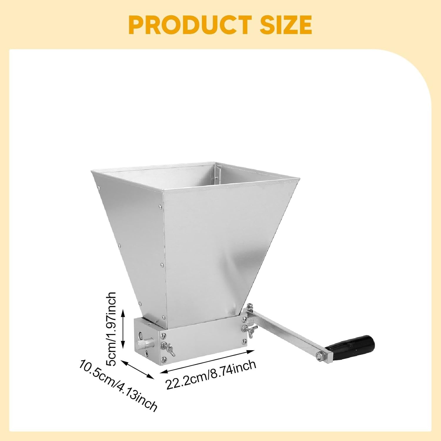 モルトクラッシャー 調節可能な大麦キッチンツール 家庭用手動穀物ミル粉砕