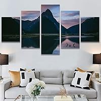 SIGNWIN 5 Panel Canvas Wall Art Calming Waters for Home Decorations Ready to Hang - 60