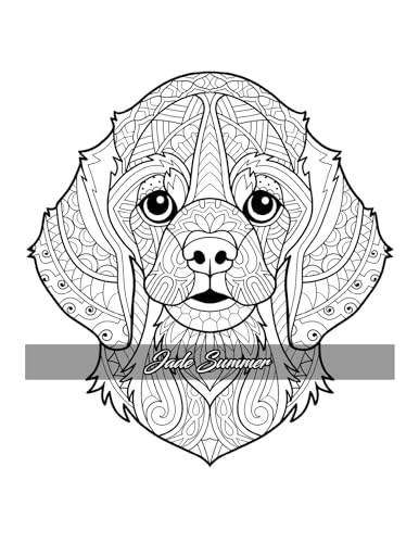 Amazing Dogs Coloring Book: Beautiful Dogs, Adorable Puppies, and Relaxing Designs for Adults and Teens - Image 21
