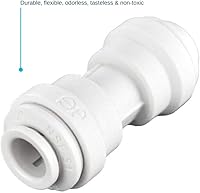 Vista 3 de John Guest Speedfit - Conector recto de unión OD de 1/4 pulgadas, empuje para conectar la instalación de plomería de plástico, PP0408WP