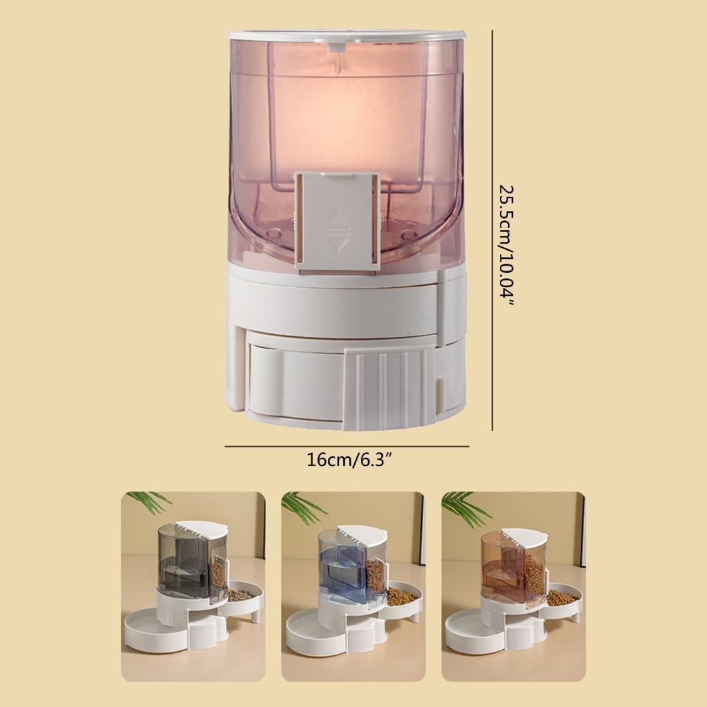 Pet Automatic Feeder Water Dispenser Food Container Large Capacity Dog Feeding Bowl Water Dispenser for Small Cats Dogs