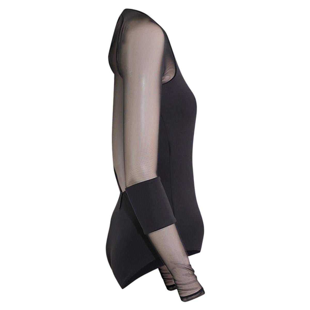 Maillot de ballet para mujer, con mangas largas, suplex/licra, fabricado en México