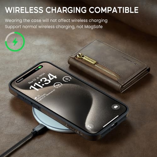 Housse antichoc iPhone 13 Pro ENILSA protégeant l'écran avec portefeuille amovible