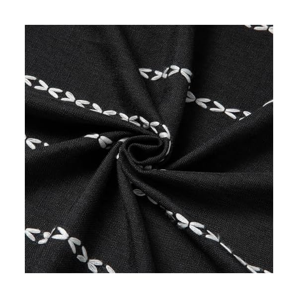 Mitovilla black boho fabric shower curtain modern farmhouse shower curtains for vintage rustic bathroom decor country tassel thick cloth shower curtain 72 x 72  urban country home decor