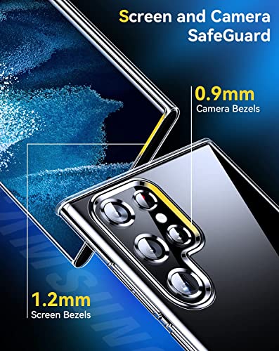 Image of NISHTECH for Samsung Galaxy S22 Ultra 5G Premium Transparent Hybrid Soft Slim Dust Proof Back Case Cover Silicone with Camera Protection