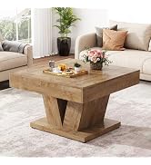 Tribesigns Square Coffee Table, Wooden Center Table for Living Room, 31.5 Inch Modern Cocktail The...