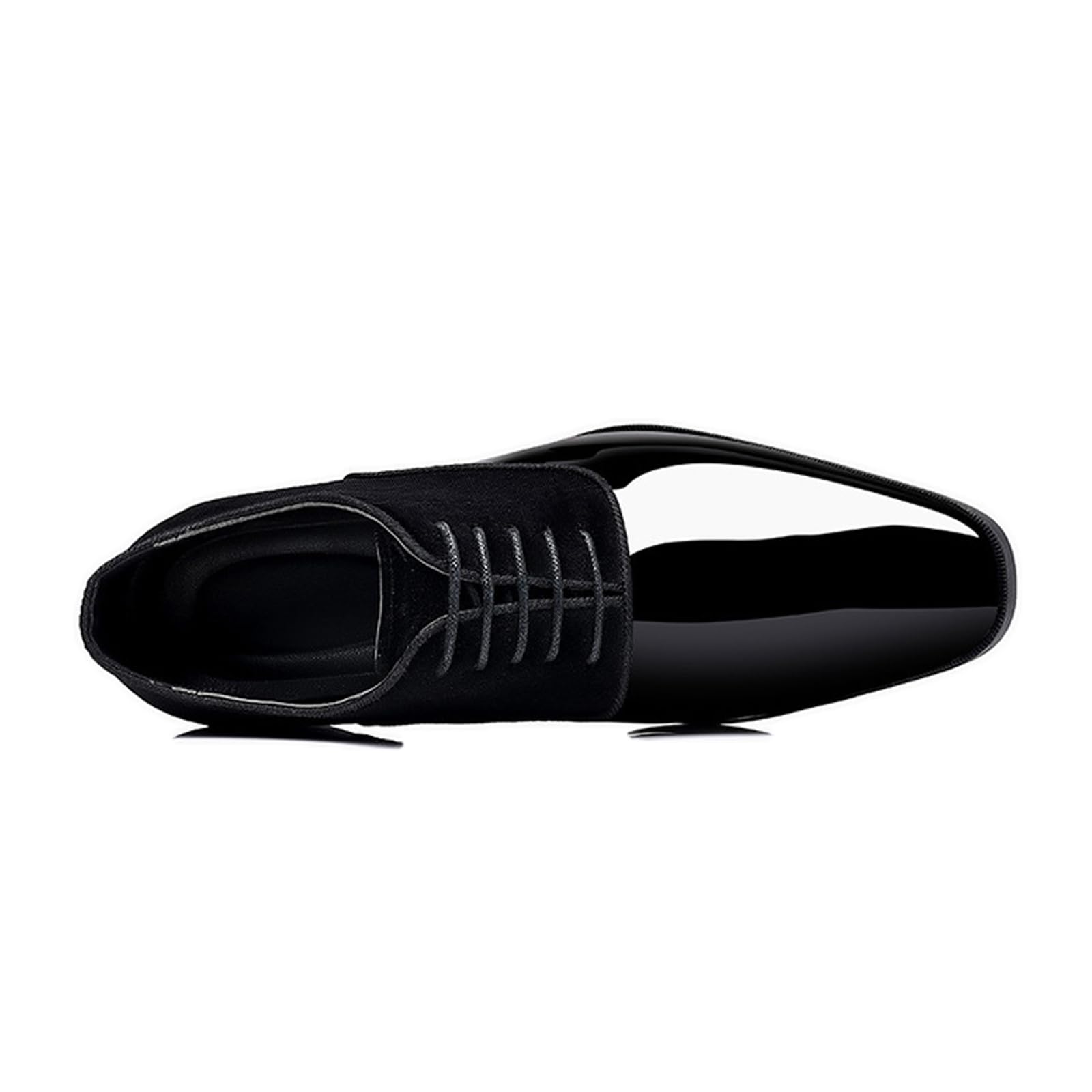 Hombre Zapatos de Vestir Formales con Cordones Zapatos Oxfords de Negocios Charol Zapatos de Boda