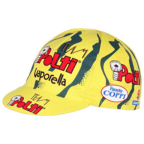 Apis Team Polti Vaporella Fausto Coppi Retro Cycling Cap. Cycling Team Bike Podium Cap.