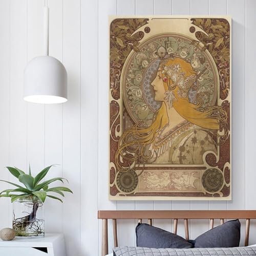Impression toile Zodiaque Alphonse Mucha pour une chambre zen 60x90 - 5
