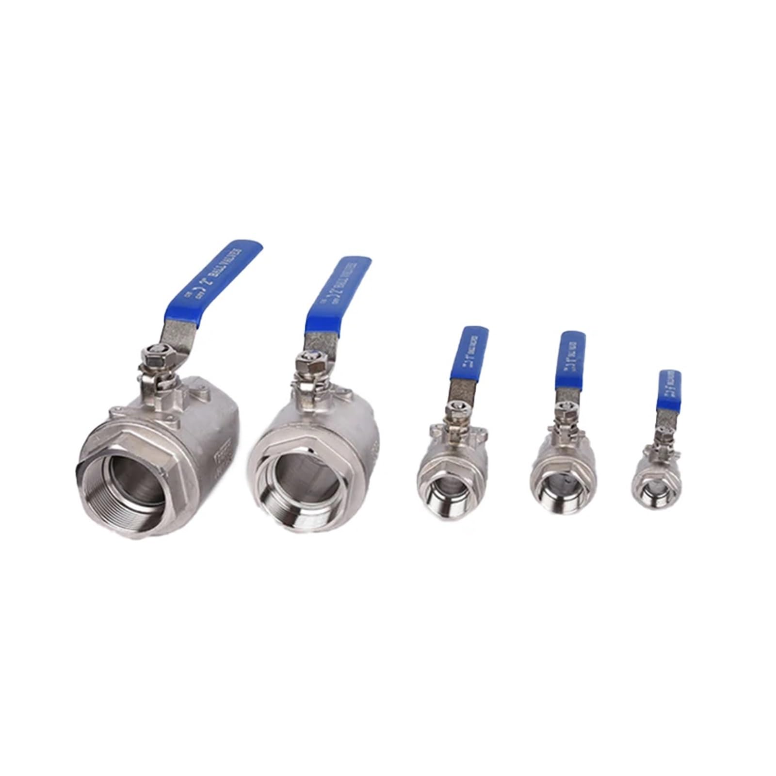 1 pieza 1/2" 3/4" 1" 1-1/4" 1-1/2" 2" Válvula de bola 2 puertos, acero inoxidable 304, for uso con líquidos y gases(3/4",SS304)