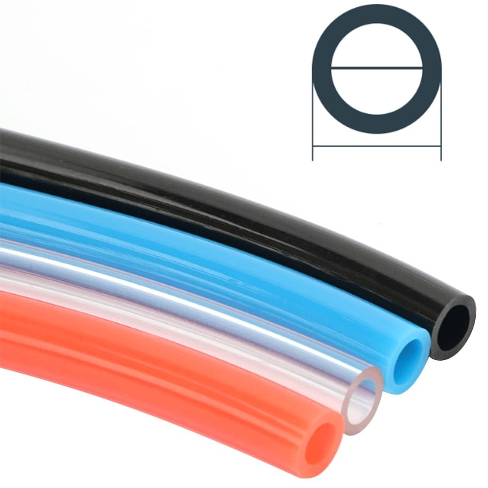 Manguera de aire de poliuretano de alta presión de 4 mm de diámetro exterior x 25 mm de diámetro interior, 160 m de tubo neumático flexible, herramientas de compresor