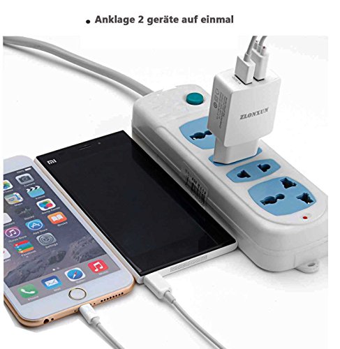 ZLONXUN Caricatore Type C USB Caricabatterie 2.1 a...
