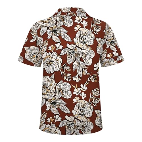 Image of Hawaiian Shirt for Men Tropical Shirts Summer Beach Button Down Short Sleeve Luau Aloha Floral Cruise Vacation Outfit 2026