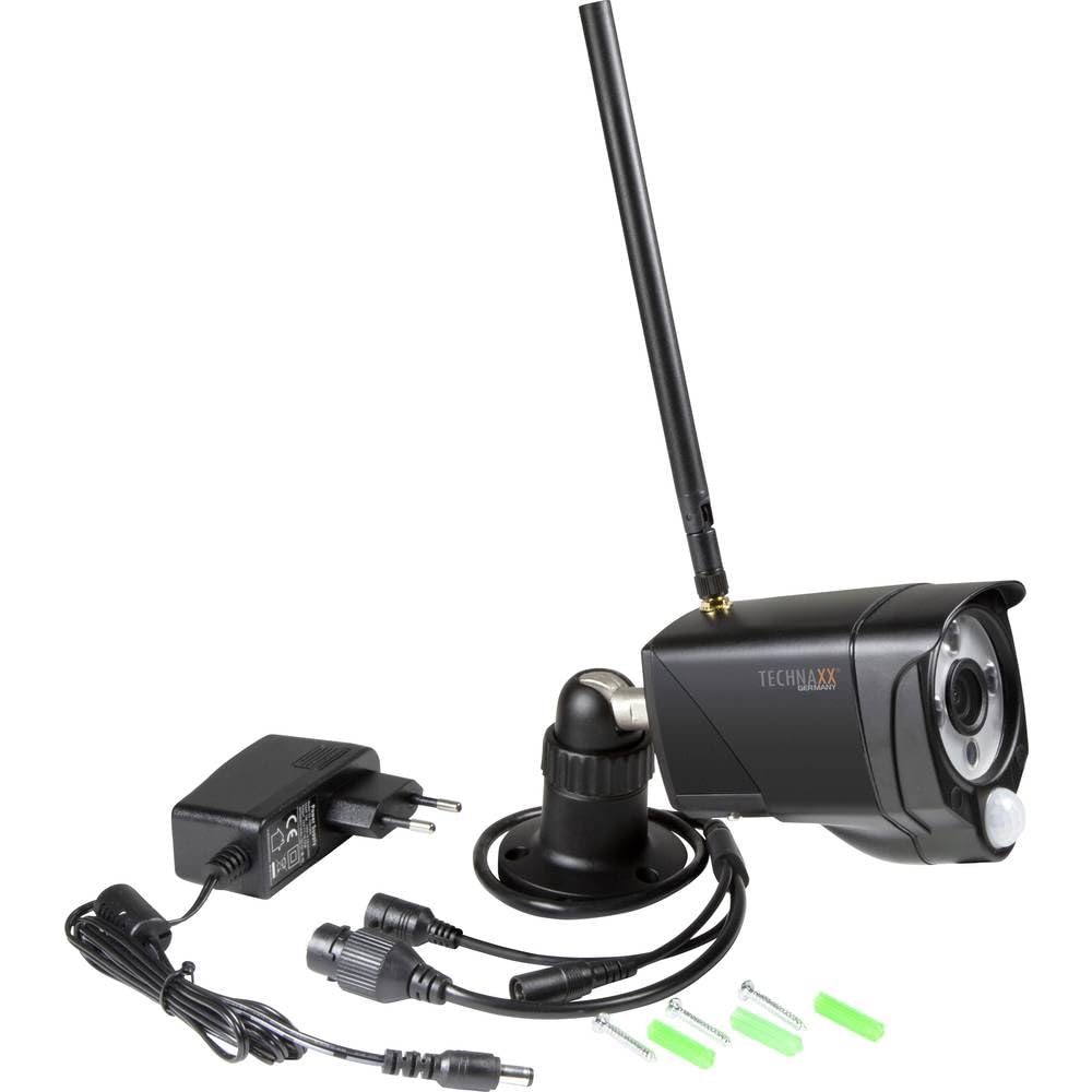 Technaxx Telecamera WiFi IP da Esterno TX-145 – FullHD 1080p, Sensore PIR (120°/8 m), Visione Notturna 15m, Audio Bidirezionale, IP66 Impermeabile, WiFi 2.4 GHz, Avvisi Push, Controllo App