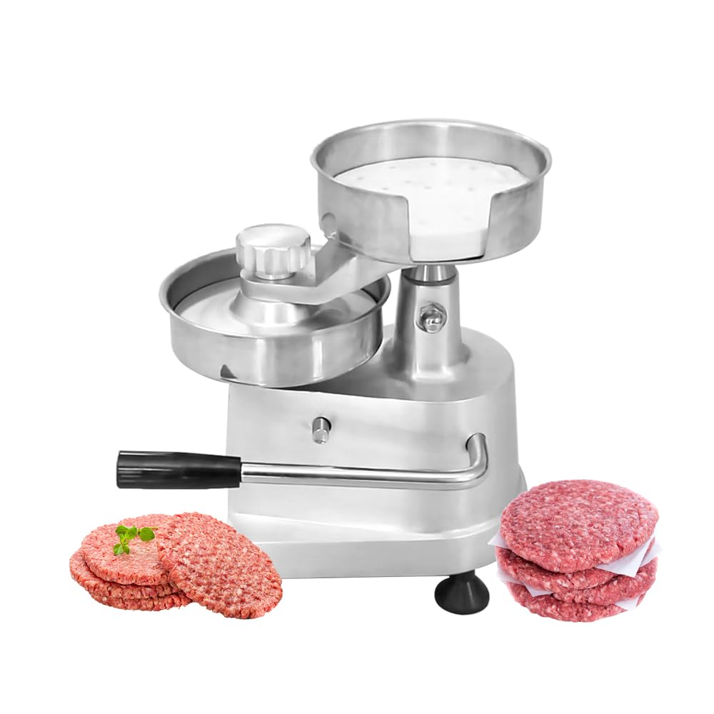 Manuelle Hamburgerpresse, 3-in-1 Burger-Maker für 100 mm, 130 mm, 150 mm Patties, einfach zu bedienende Hamburger-Formmaschine für perfekt geformte Burger