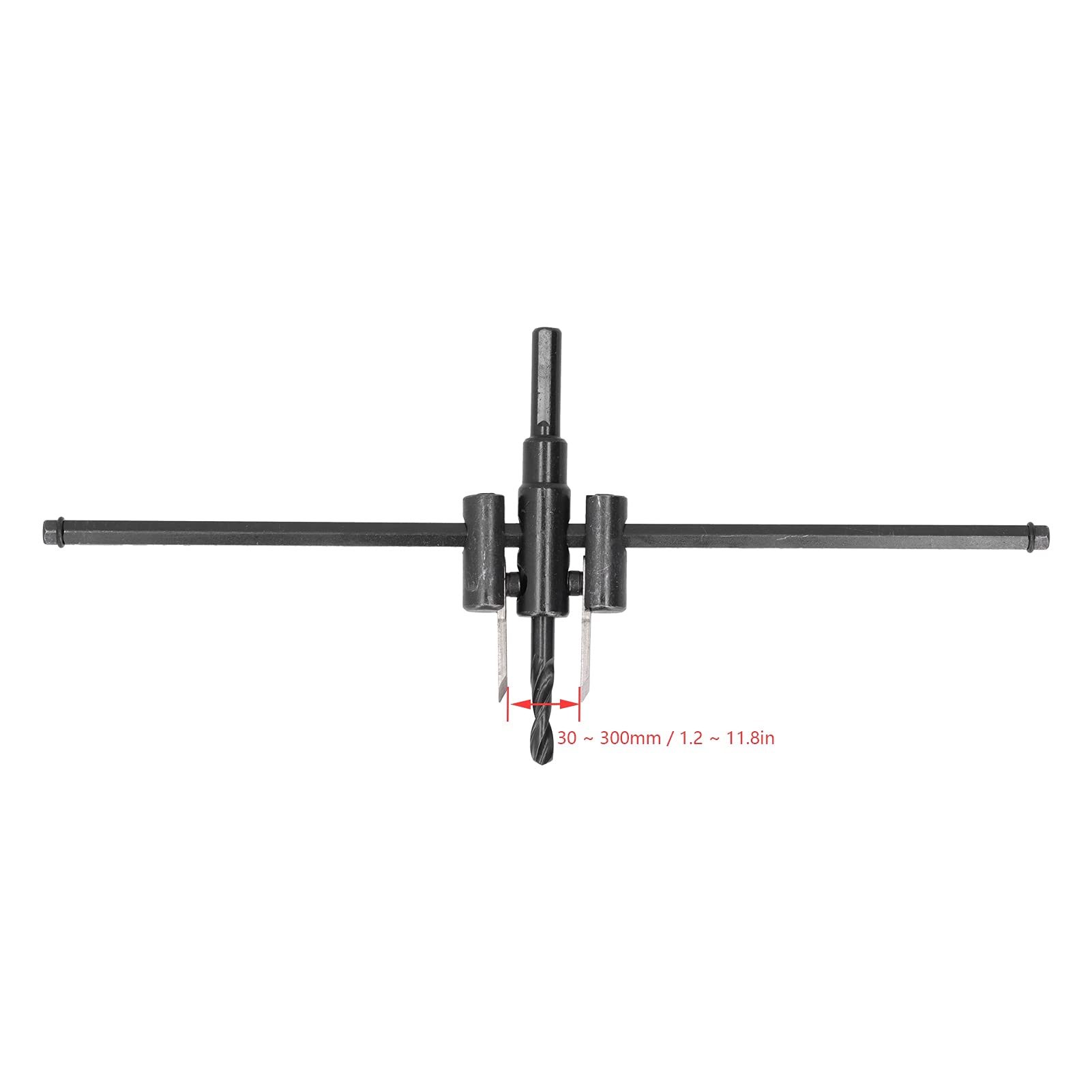 Coupe-trou circulaire réglable, kit de scie, foret à bois, coupe ronde, outil de bricolage pour le travail du bois, pour les menuisiers professionnels (30-300MM)