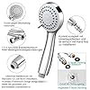Waterbesparende douchekop met 3 soorten hogedrukstraal met 1,5 m slang en teflonband - Afbeelding 6