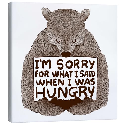 Posterlounge I'm Sorry For What I Said When I Was Hungry Leinwandbild von Tobe Fonseca 20 x 20 cm Braun Wandbilder Wanddeko
