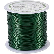 Elecrelive 1 Roll 22 Gauge Tarnish Resistant Copper Wire Copper Wire Craft Wire Copper Beading Wire for Jewelry Making, Green, 59 Feet