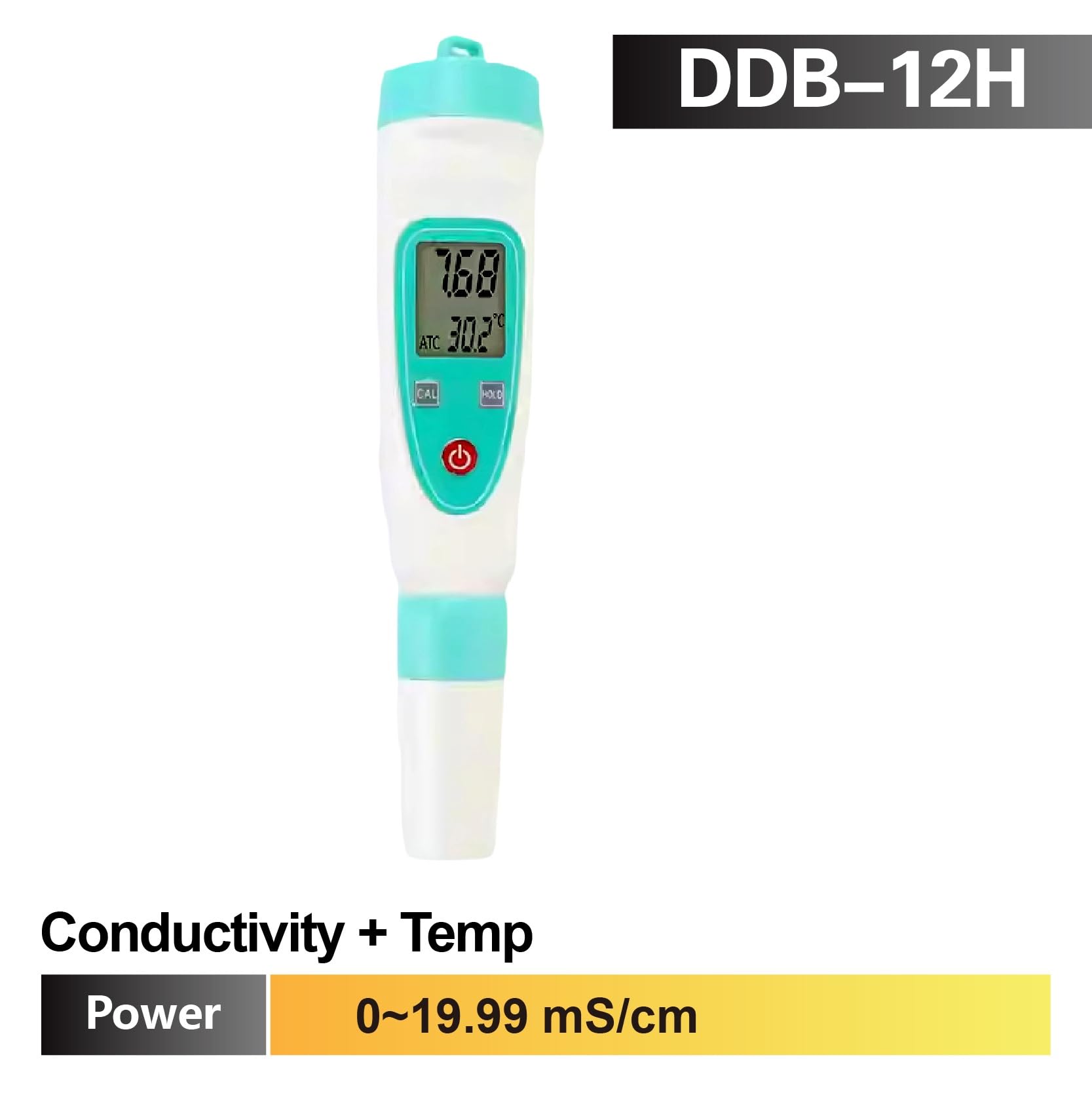 Stylo étanche TDS-1, ph-mètre de Type, conductimètre Portable, testeur salinité TDS, moniteur numérique qualité l'eau avec ATC Laboratoire de recherche(DDB-12H)