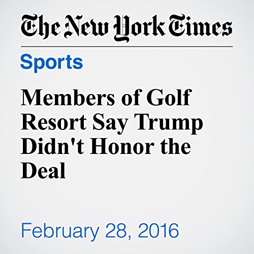 Members of Golf Resort Say Trump Didn't Honor the Deal cover art