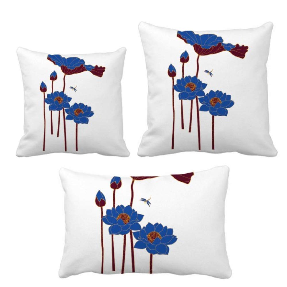 Coussin fleur de lotus bleu idée cadeau idéale pour décoration de maison et salon
