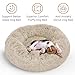 Donut Dog Bed - Premium Comfort for Anxiety Relief - Fluffy & Calming Design with Ultra-Plush Support | Cozy Round Dog Bed with Super Soft Circle Style (Beige, Small)