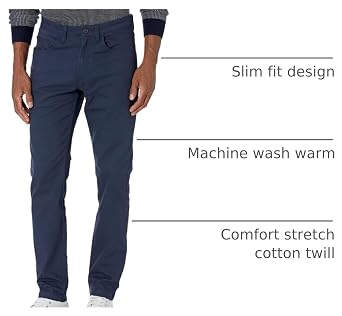 Amazon Essentials Men's Skinny Fit 5-Pocket Comfort Stretch Chino Pants