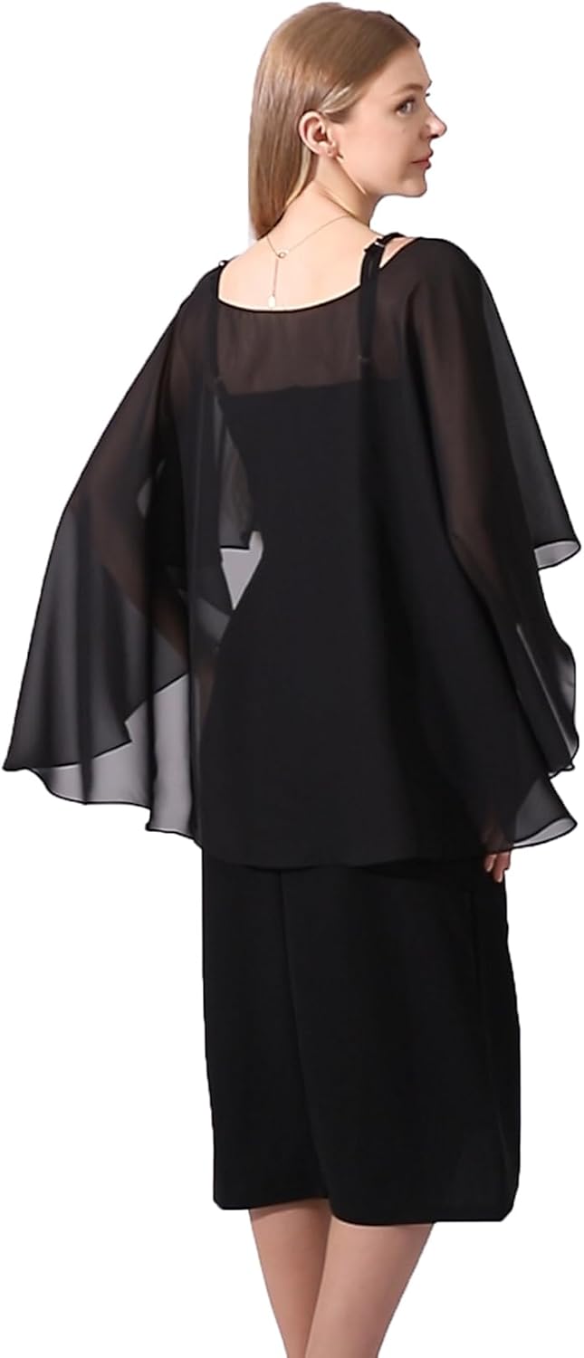 Capelets for women Chiffon Cape Shawls and Wraps for Evening Dress Wedding Capes Cover Up - Image 6
