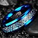 Vakki 8mm Mens Celtic Dragon Tungsten Carbide Wedding Band Blue Carbon Fiber Engagement Ring Size 14