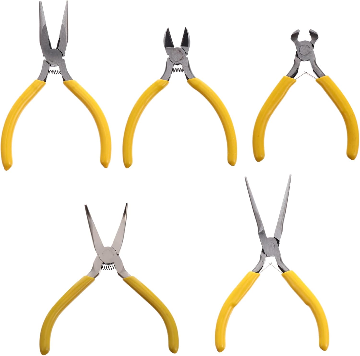 Homoyoyo Jewelry Plier Kit 5pcs Mini Pliers Beading Tools Kit Material for Diy Jewelry Arts