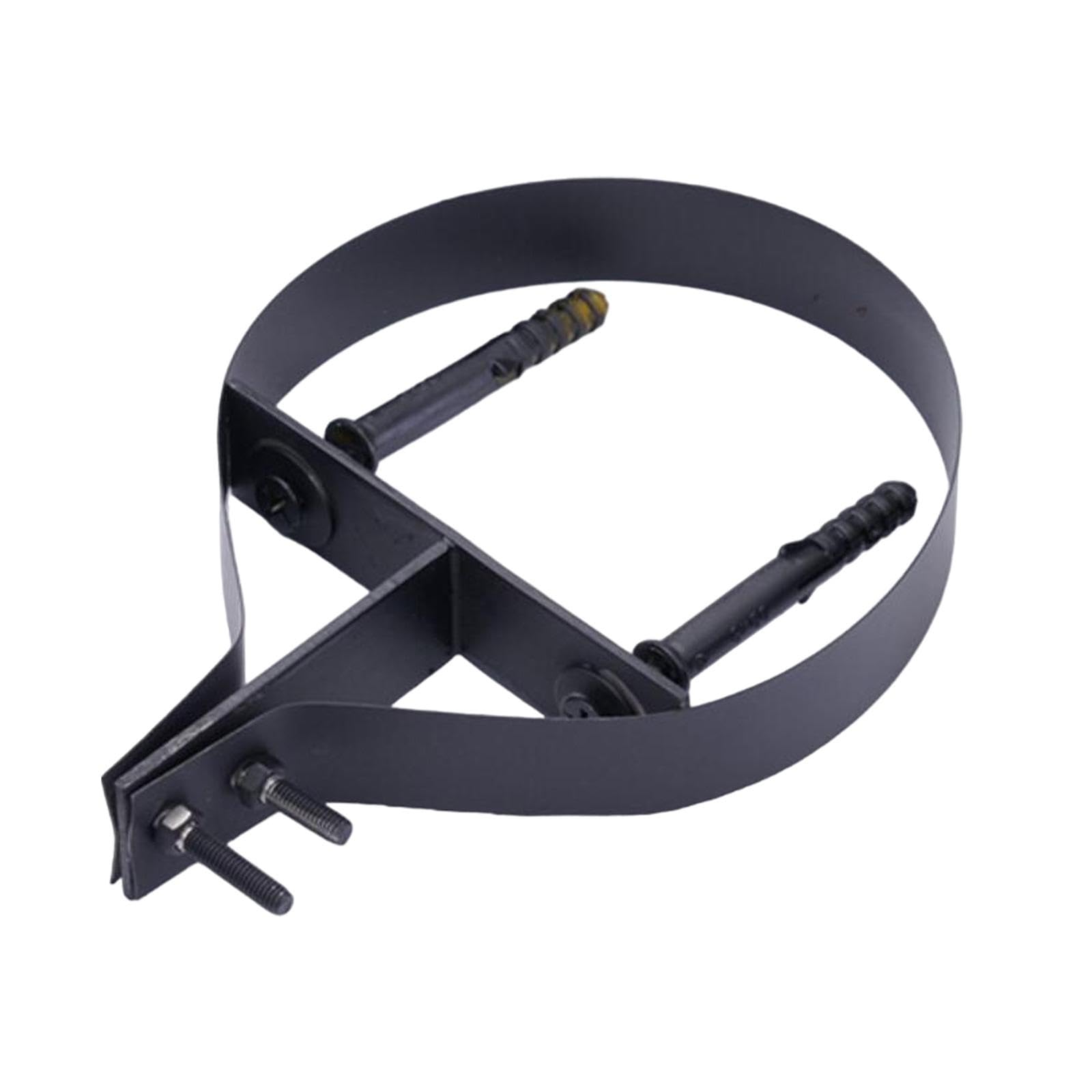 Sharplace 5" Chimney Pipe Bracket Wall Strap Pipe Clamp Metal Adjustable Diameter 125 mm Wall Support Flue Liner Clamp Ring Pipe Hanger, Black