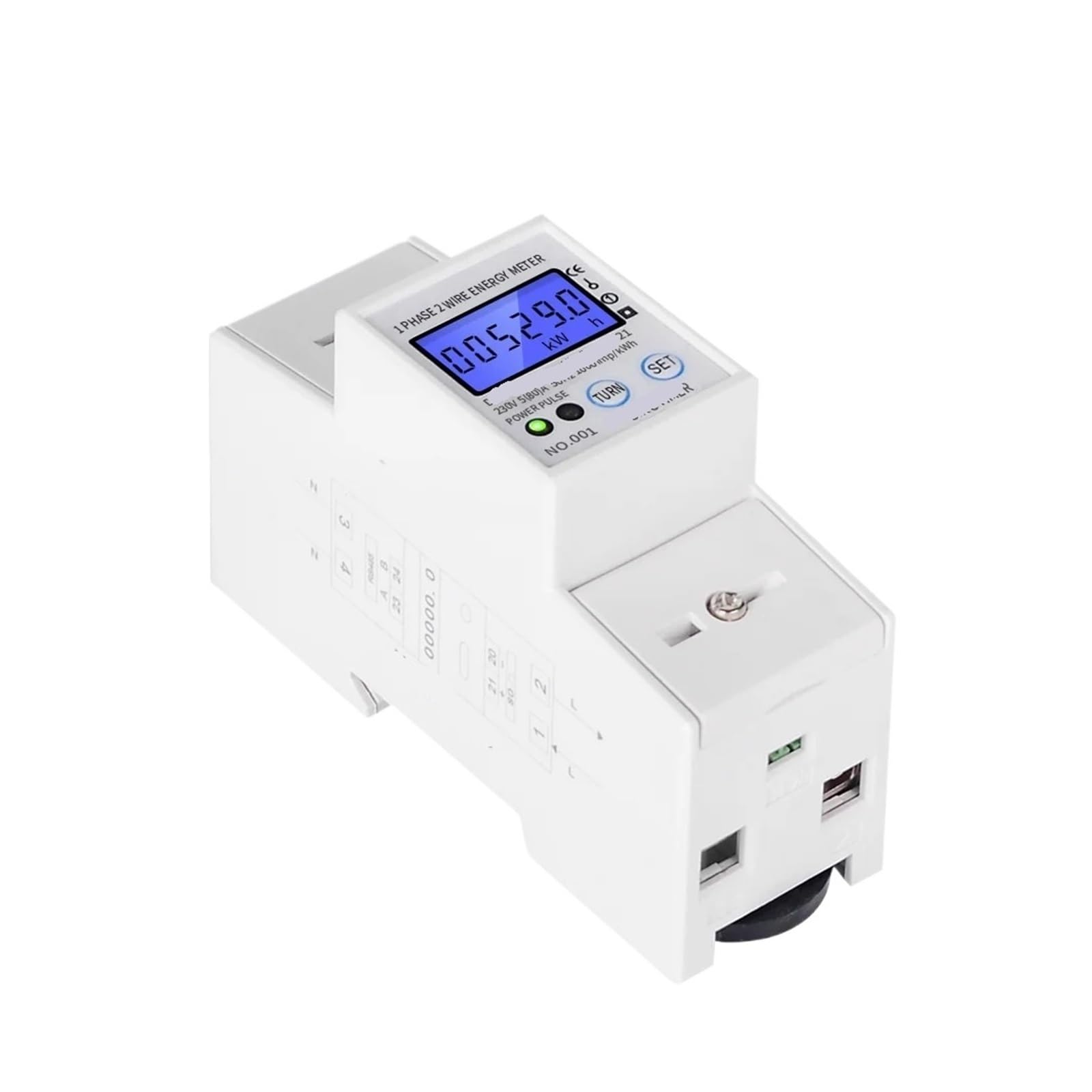 TBZOQAID Electric Energy Meter RS485 AC 230V 5-80A Digital Electricity Consumption with Voltage Current Display