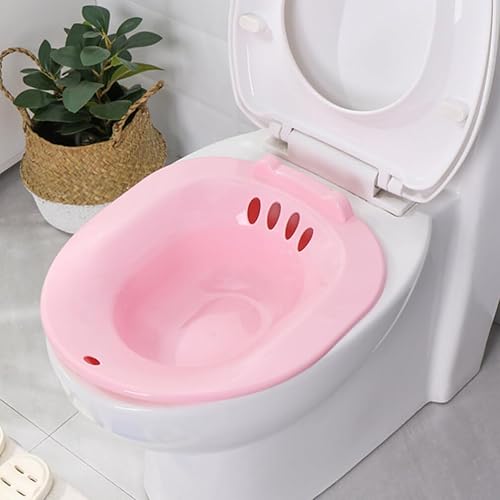 Miniatura 9 de Healvian Bañera para asiento de inodoro para hemorroides, remojo al vapor, cuidado posparto, bañera de cadera, tazón de baño de sal para remojar la