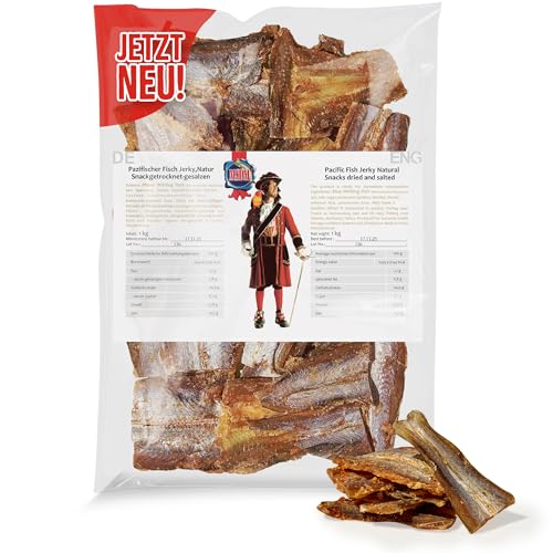 Fisch Jerky Original 1kg I High Protein I Snacks I Trockenfisch Omega 3 I Beef Jerky, Trockenfleisch & Chips Alternative Proteinreich
