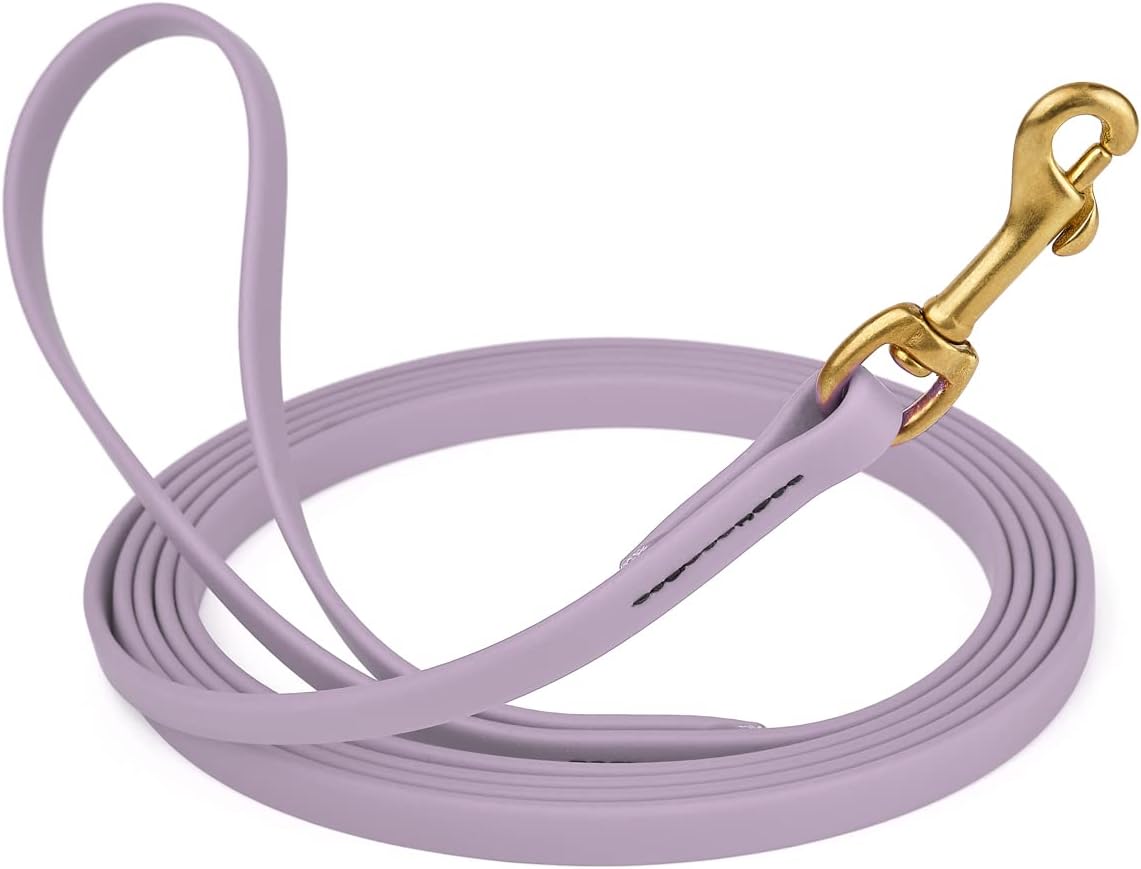 Viper K9 Biothane Working Dog Leash Waterproof Lead for Tracking Training Schutzhund Dog Sport & Search - Odor-Proof Long Line with Solid Brass Snap for Puppy Medium Large 5/8" x 15ft Sea Foam Green