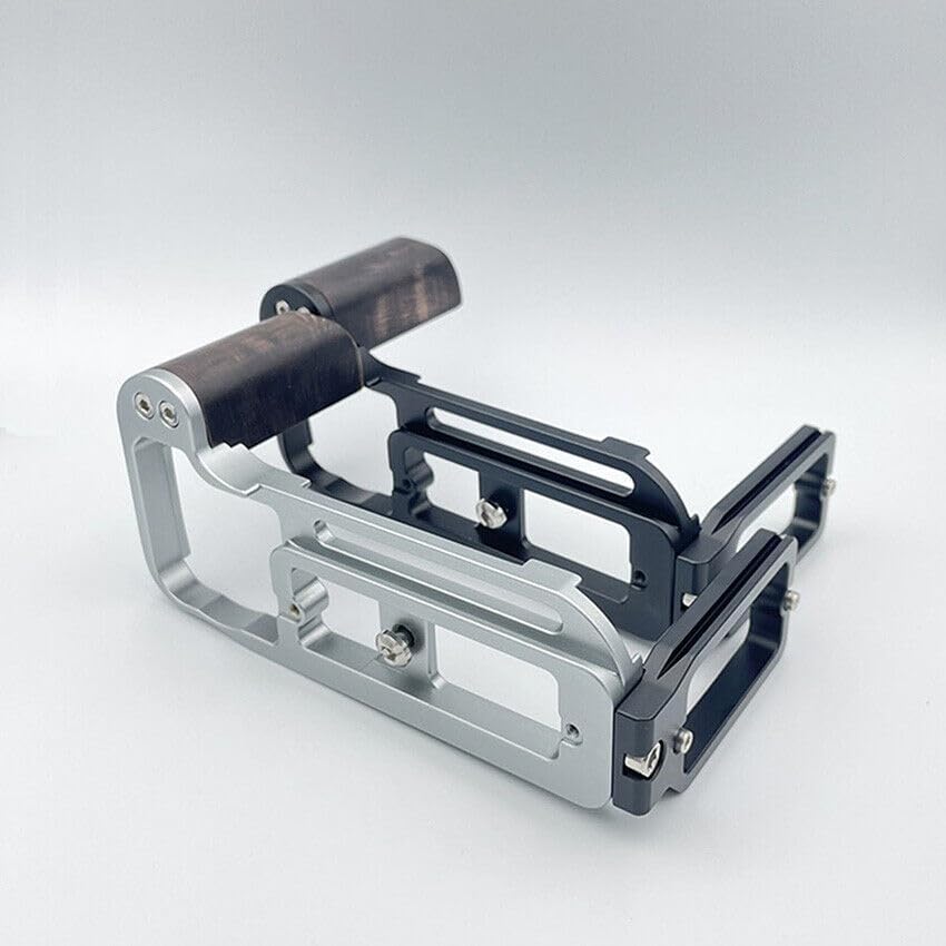 Camera Accessory Multitool - Wood Handle, Quick Release Plates, Double Handle