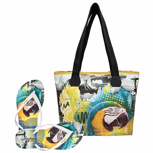 Bolsa Com Chinelo Feminino Arara Brasil Magicc Bolsa