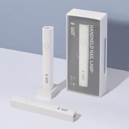 Miniatura 7 de GAOY Luz UV de mano para uñas de gel, mini lámpara de uñas, recargable inalámbrica portátil, curado rápido, lámpara de bolígrafo