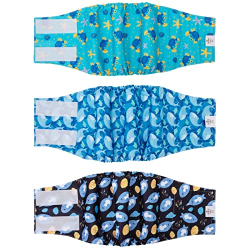 Image of CuteBone Belly Band for Dogs Male Reusable Diapers Washable Wrap DM36M
