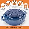 2-in-1 Enameled Cast Iron Braiser Pan with Grill Lid - 3.3-Quart Small Dutch Oven, Serves as Both Casserole & Stovetop Grill Pan, Cast Iron Cookware #2
